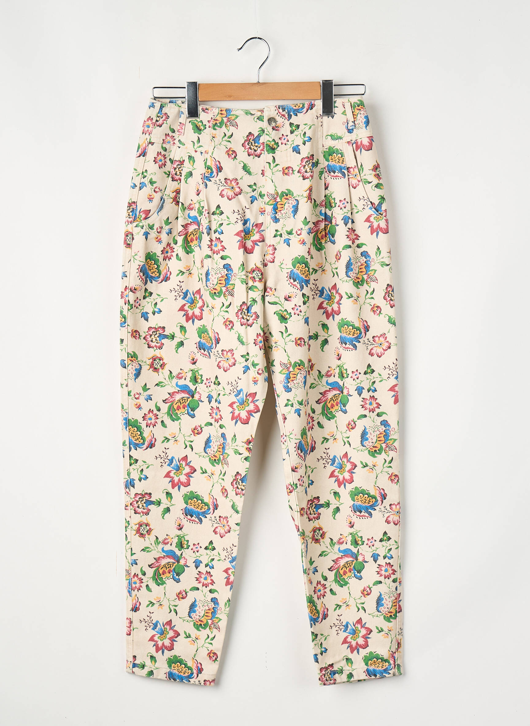Pantalon drept albastru THE NEW SOCIETY femeie