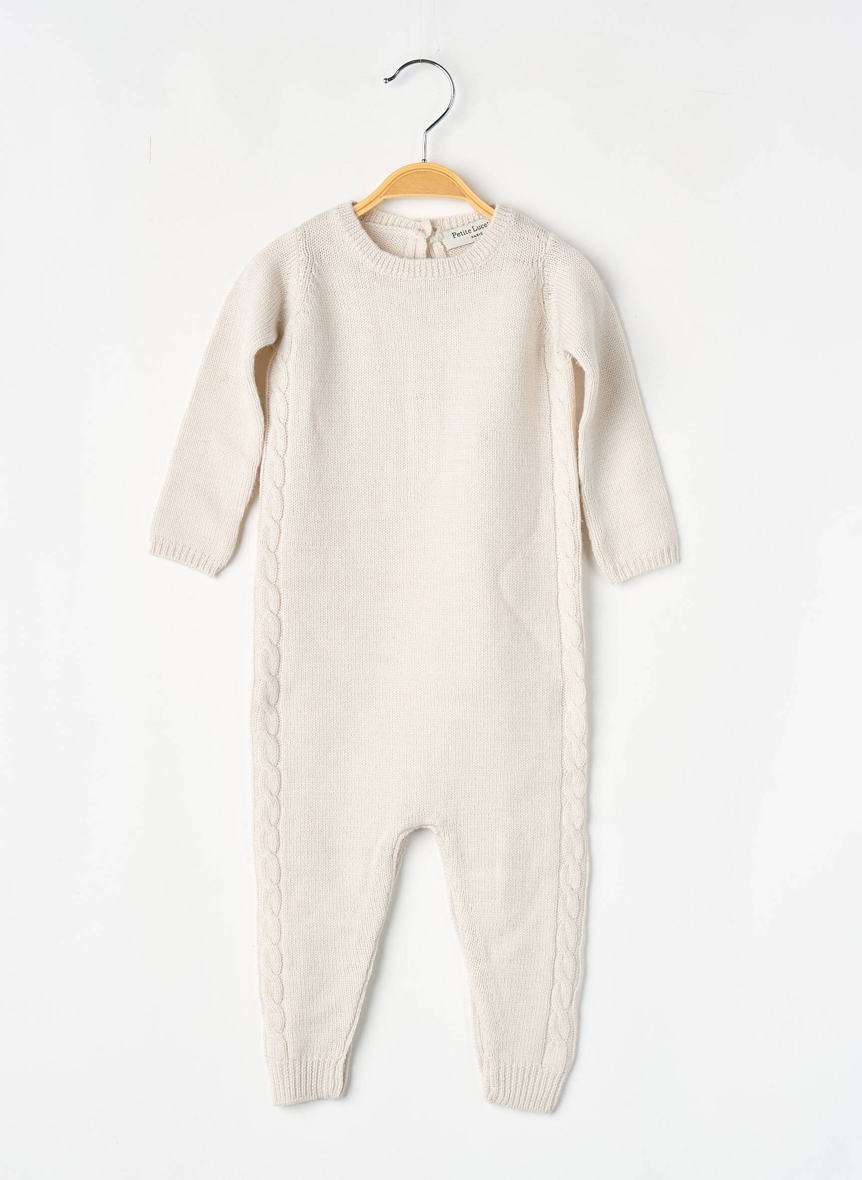 Salopetă-pantalon alb PETITE LUCETTE fată