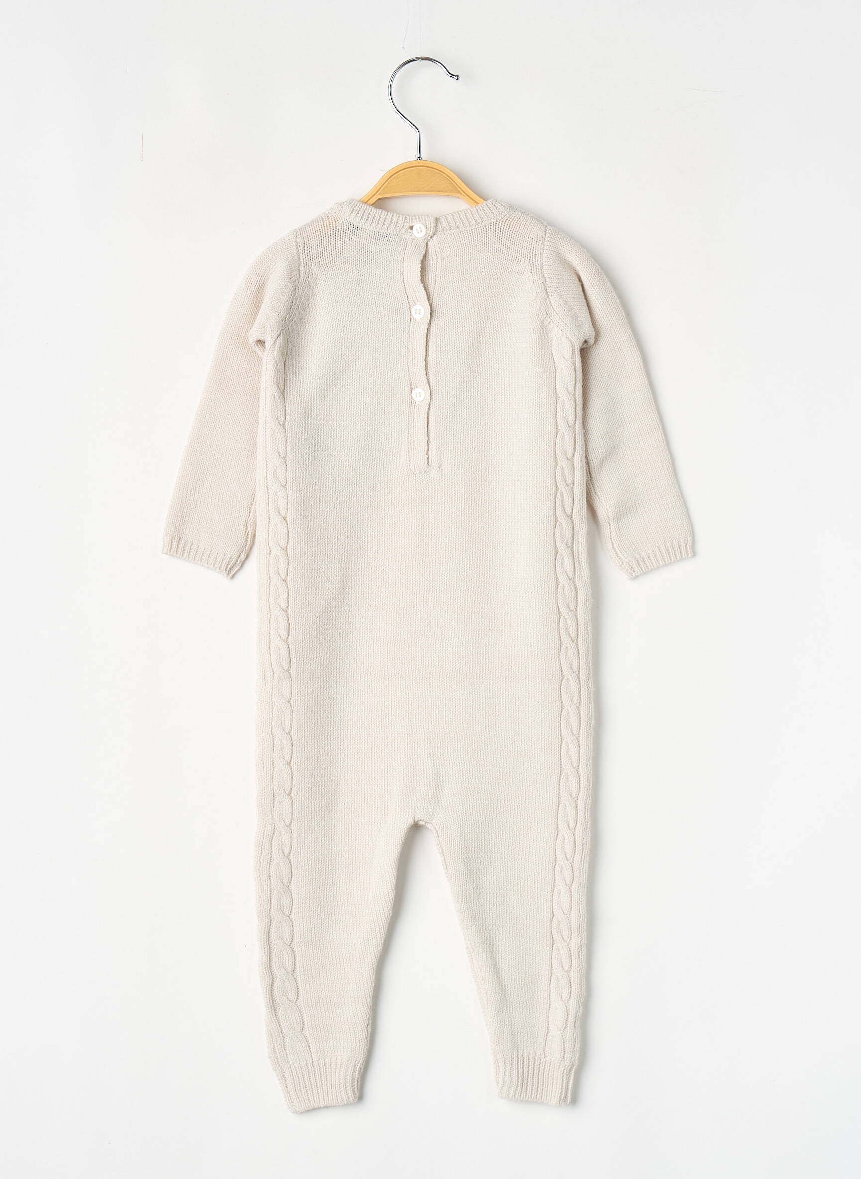 Salopetă-pantalon alb PETITE LUCETTE fată