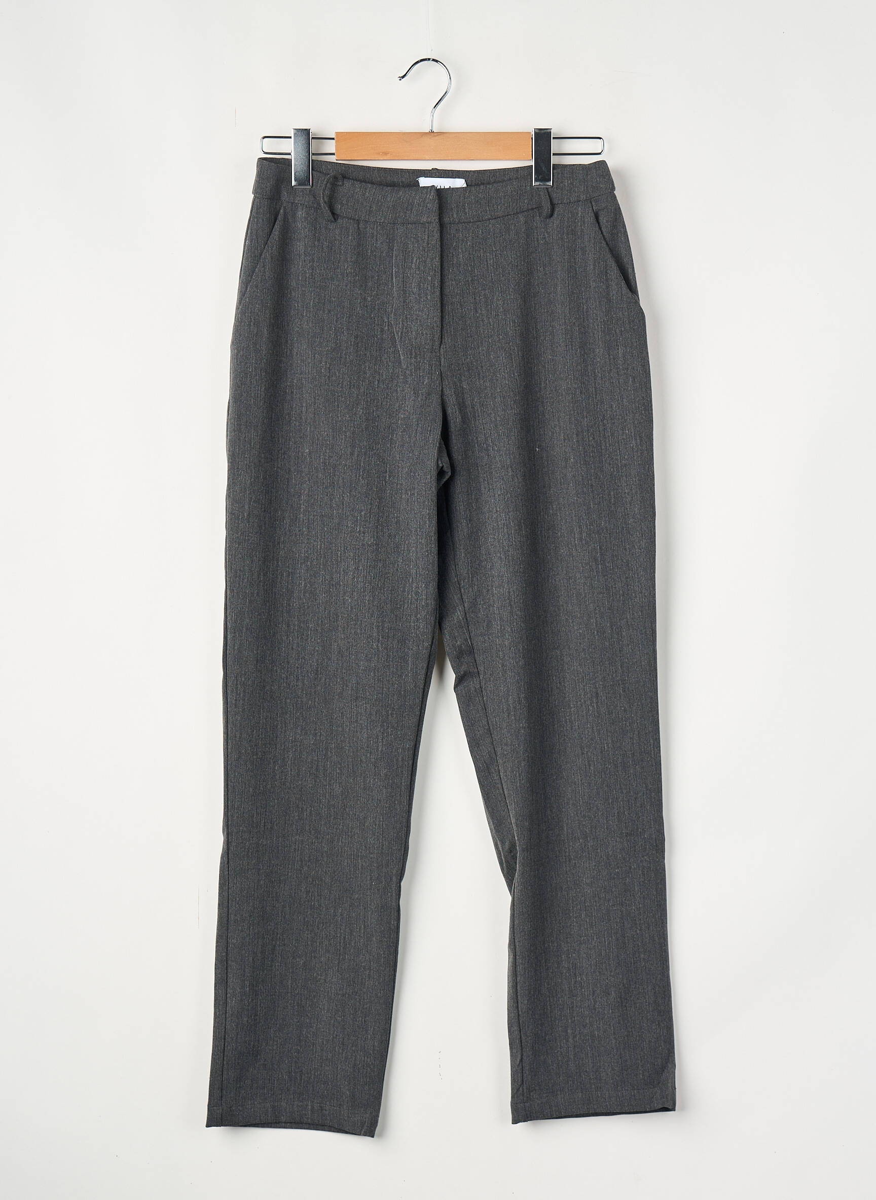 Pantalon drept gri VILA femeie