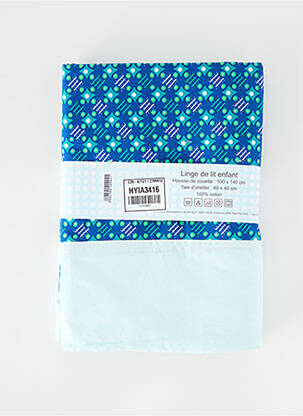 Set de lenjerie de pat imprimeu floral albastru PETIT PAN copil