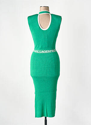 Rochie midi verde KARL LAGERFELD femeie