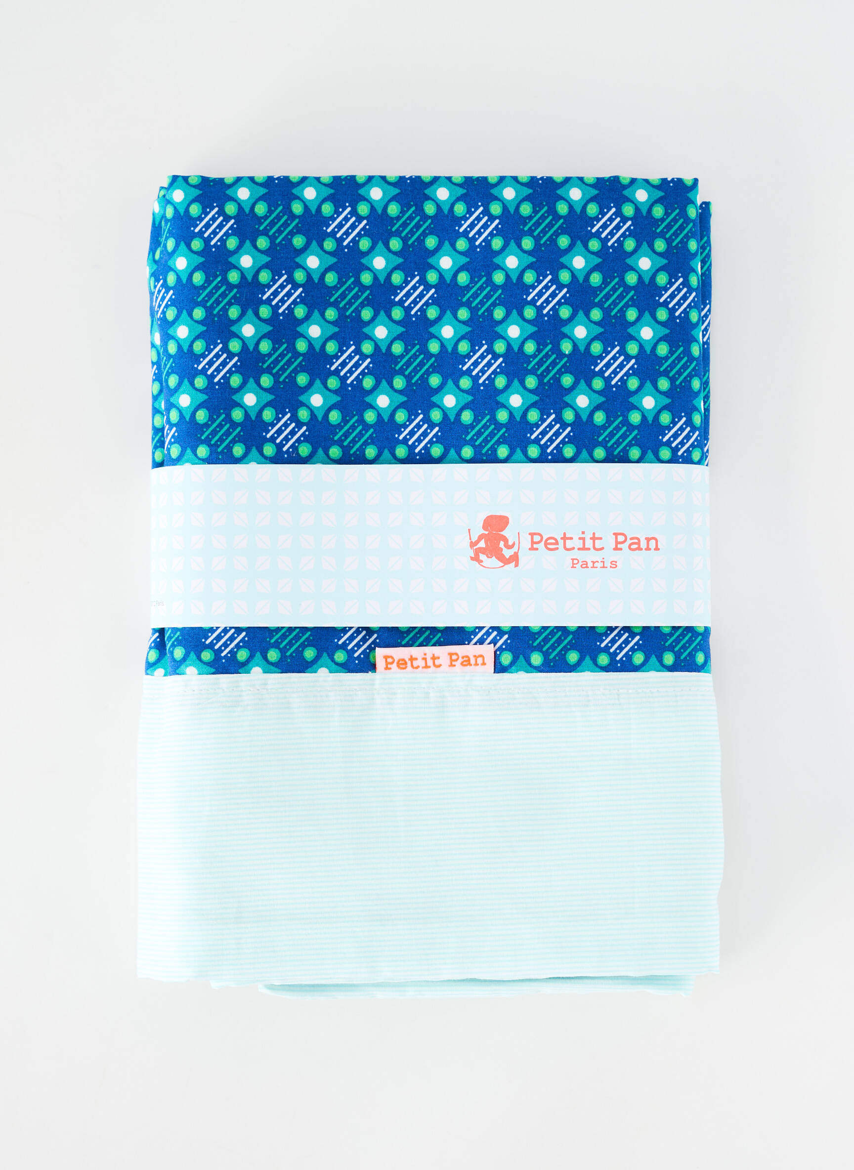 Set de lenjerie de pat imprimeu floral albastru PETIT PAN copil