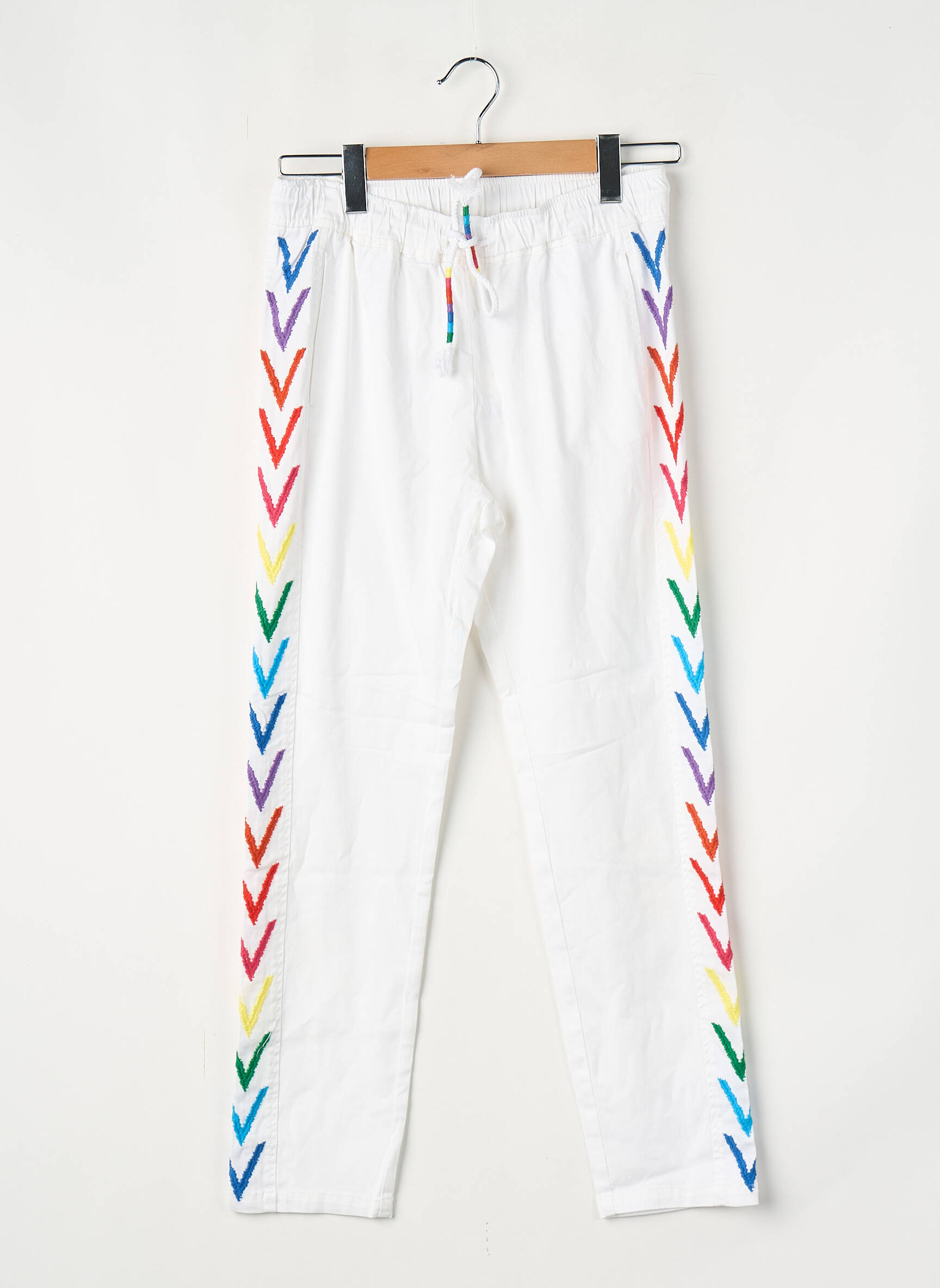 Pantalon drept alb SACK'S femeie