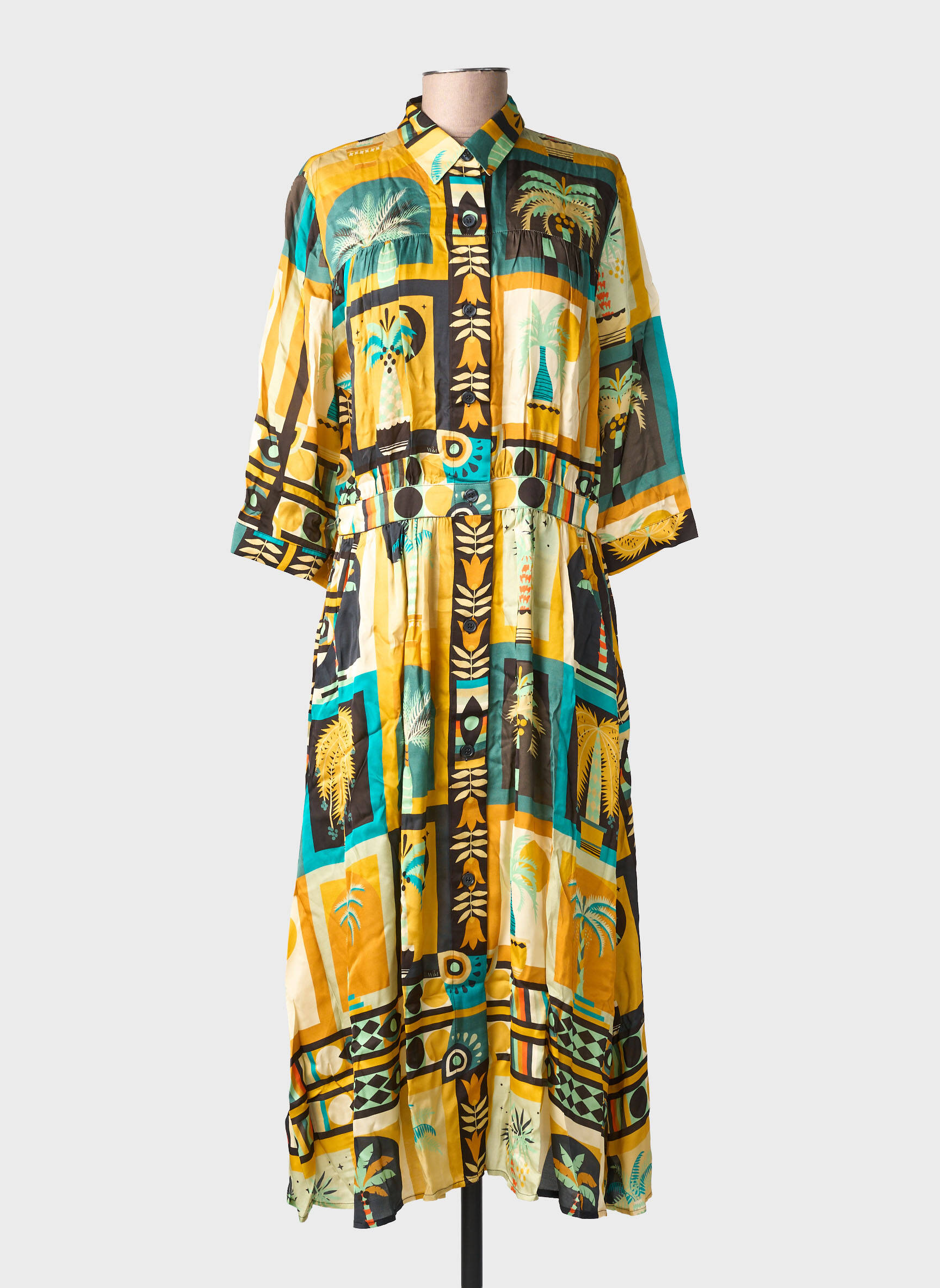 Rochie lungă negru WILD femeie