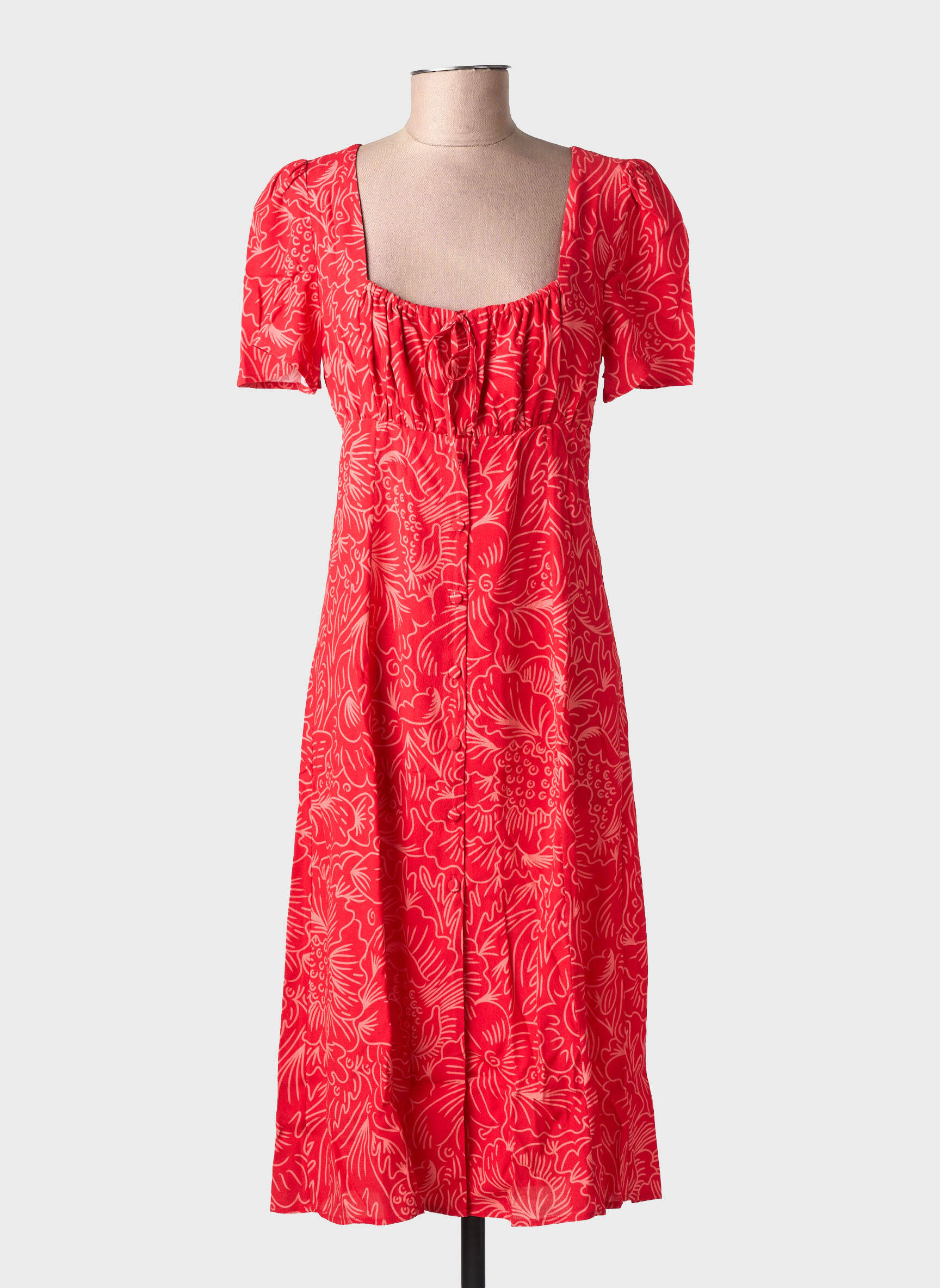 Rochie midi roșu SOI PARIS femeie