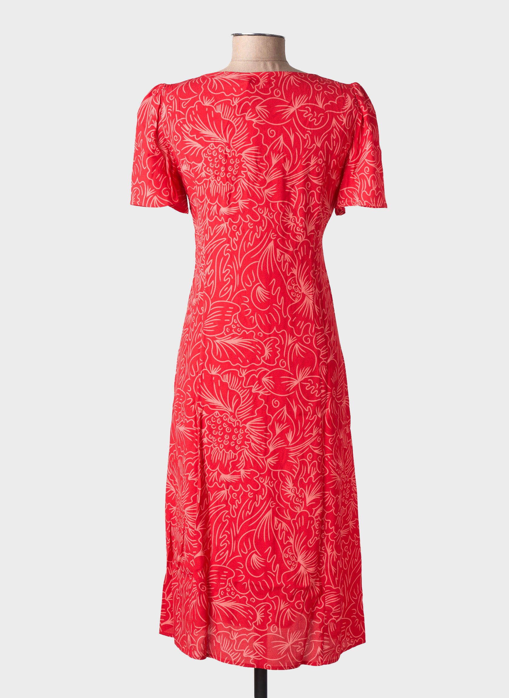 Rochie midi roșu SOI PARIS femeie