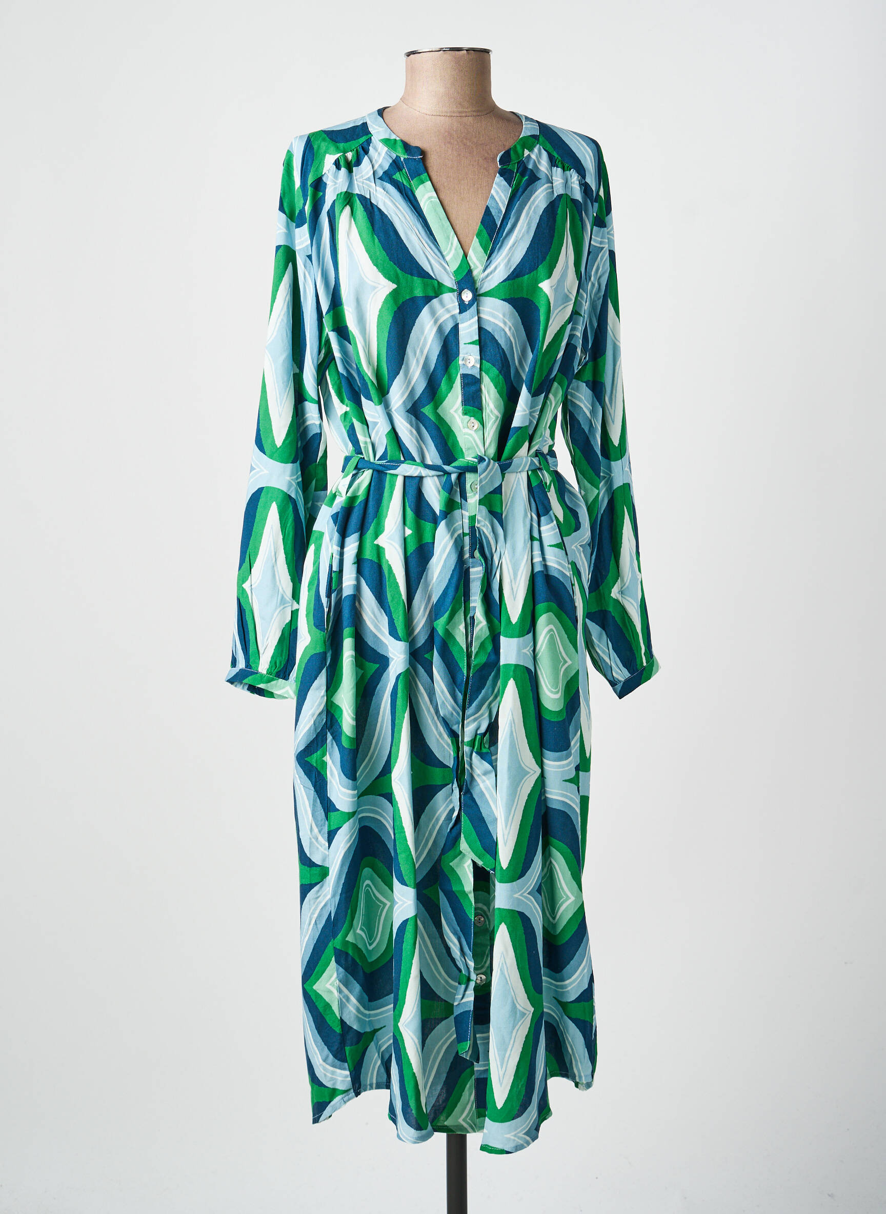 Rochie midi verde LA PETITE ETOILE femeie