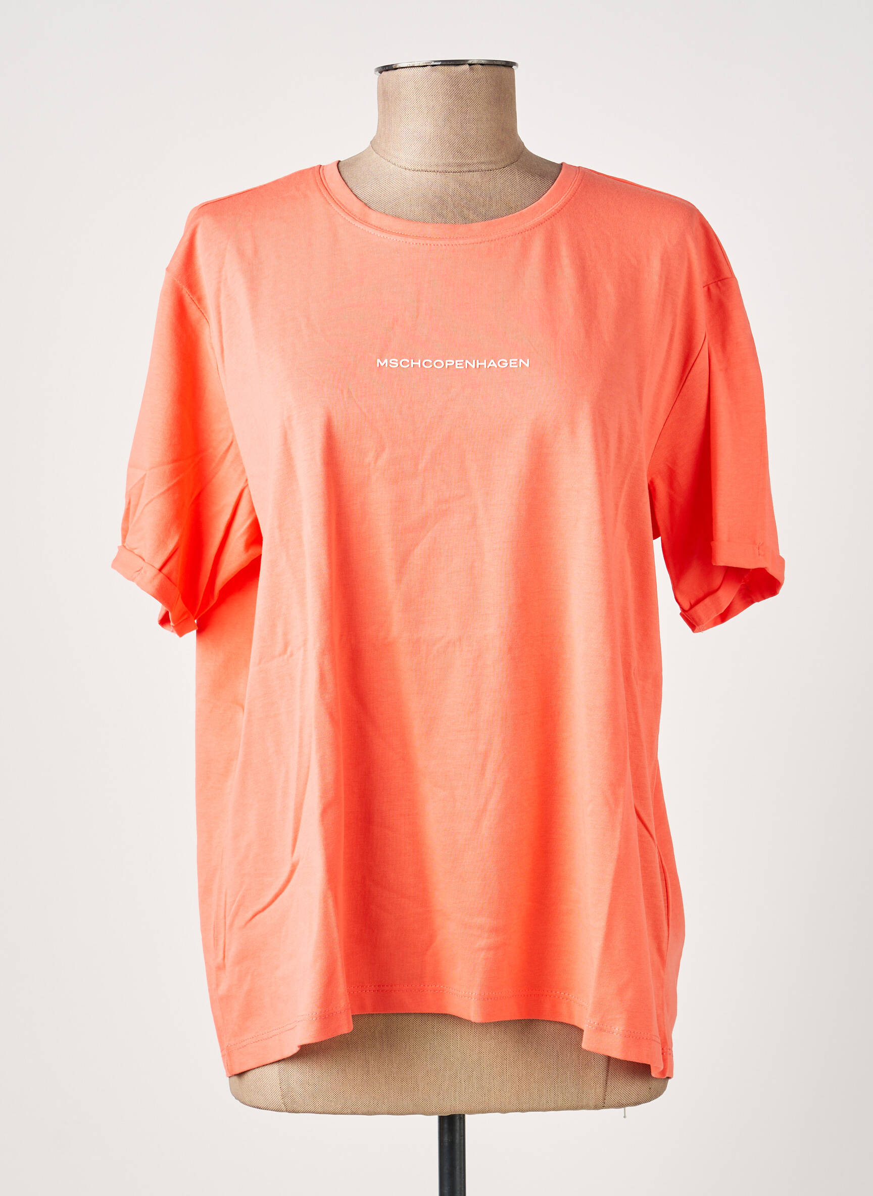 Tricou roz MSCH COPENHAGEN femeie