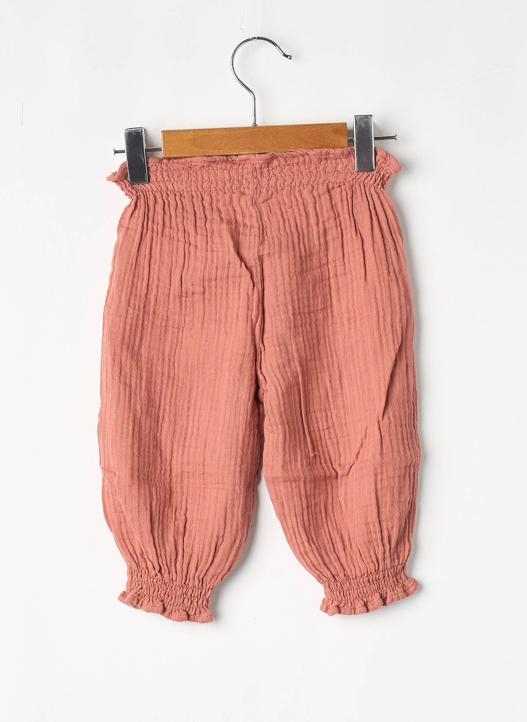Pantalon larg portocalie THE NEW SOCIETY fată