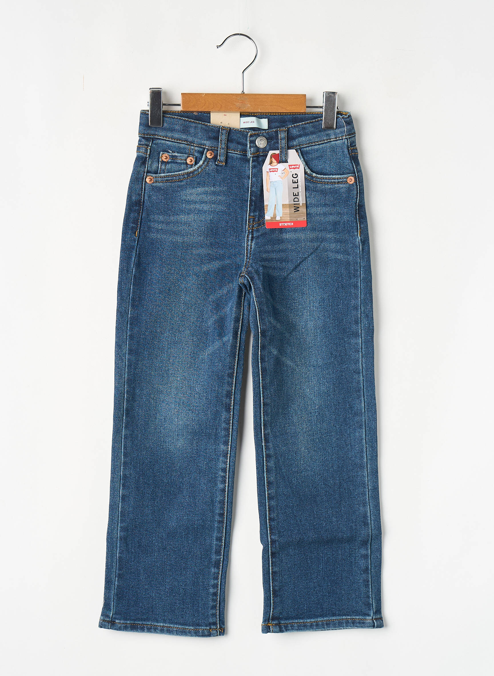 Blugi boyfriend albastru LEVI'S fată
