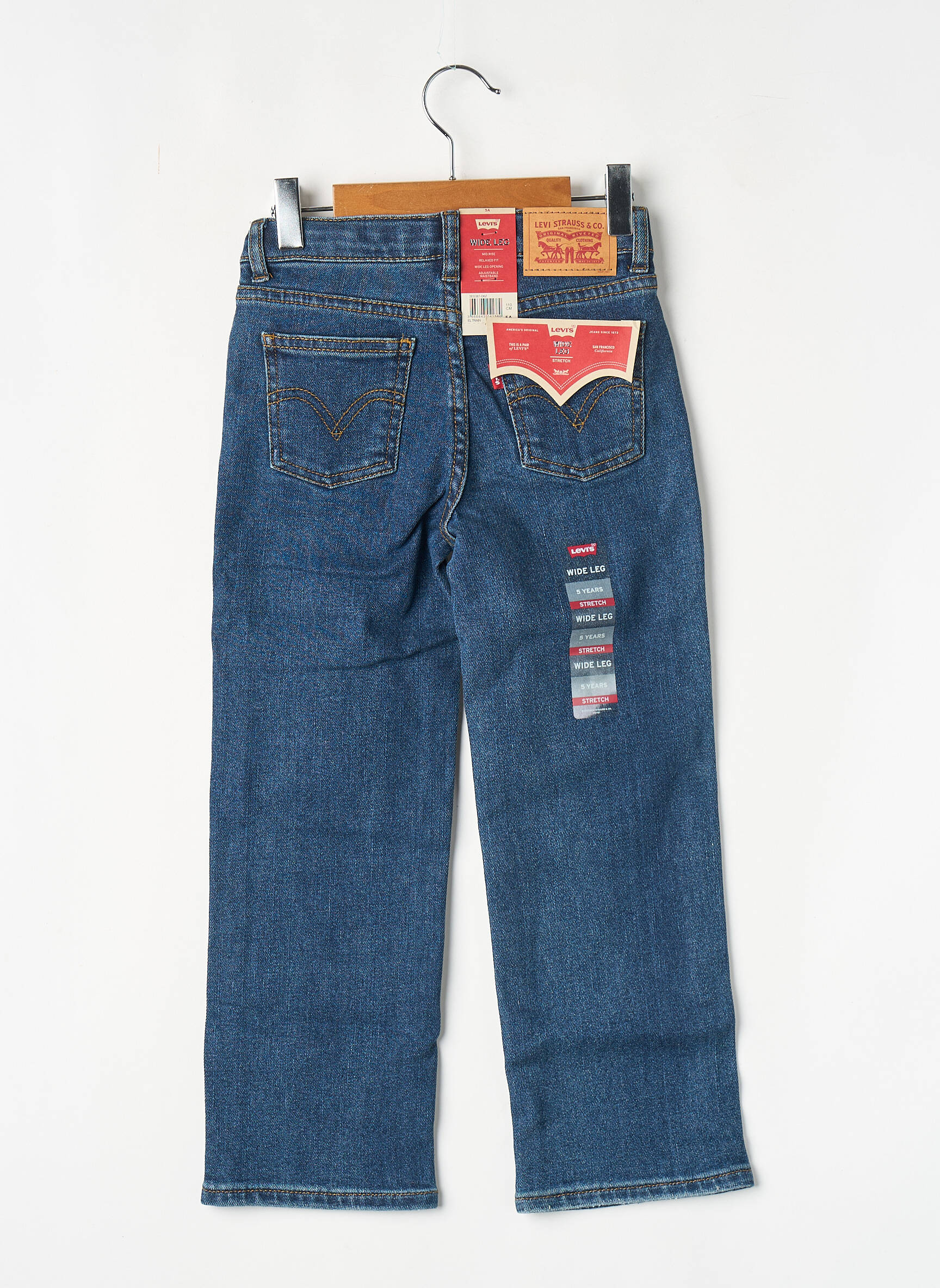 Blugi boyfriend albastru LEVI'S fată