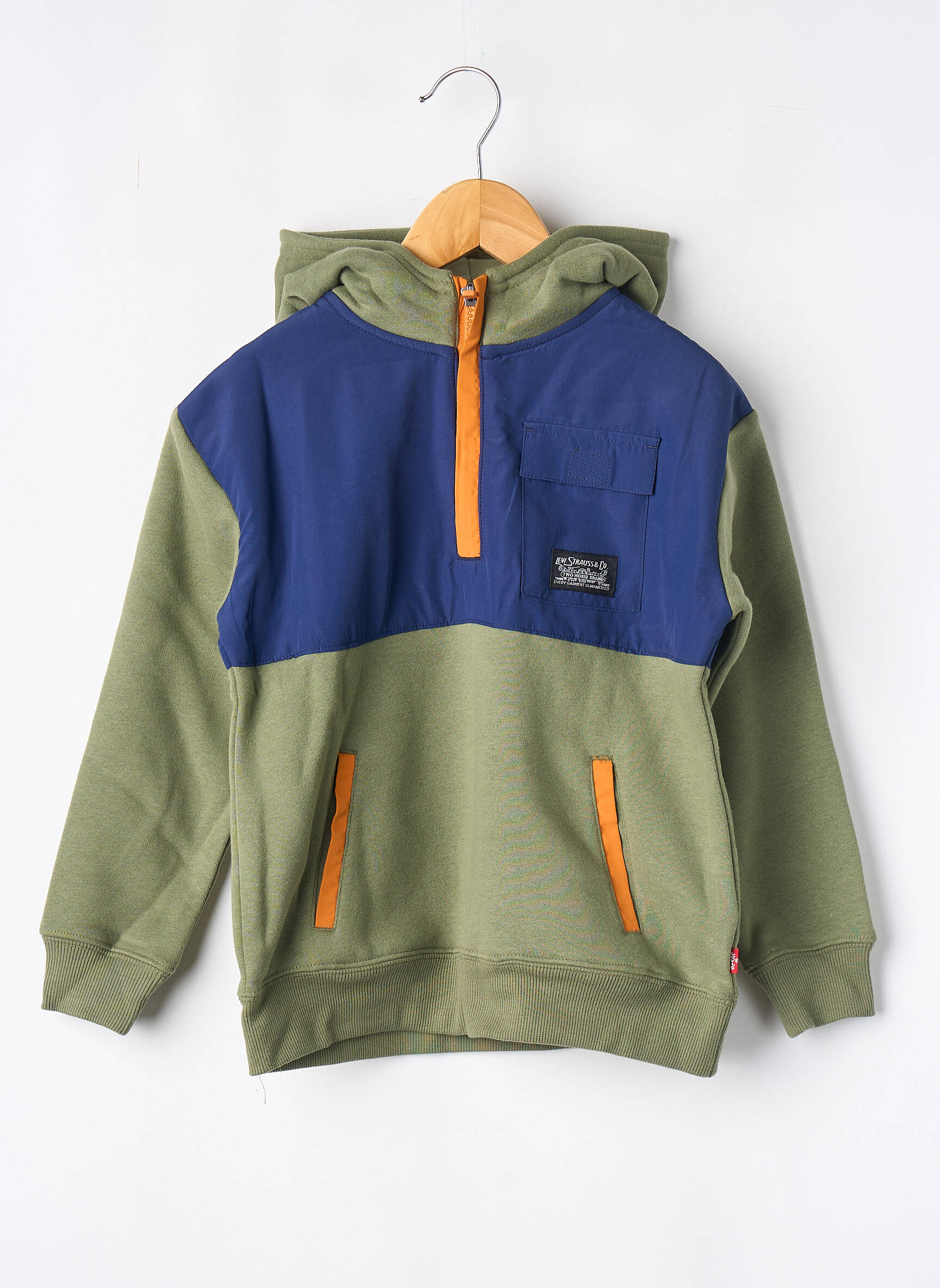 Hanorac cu glugă verde LEVI'S băiat