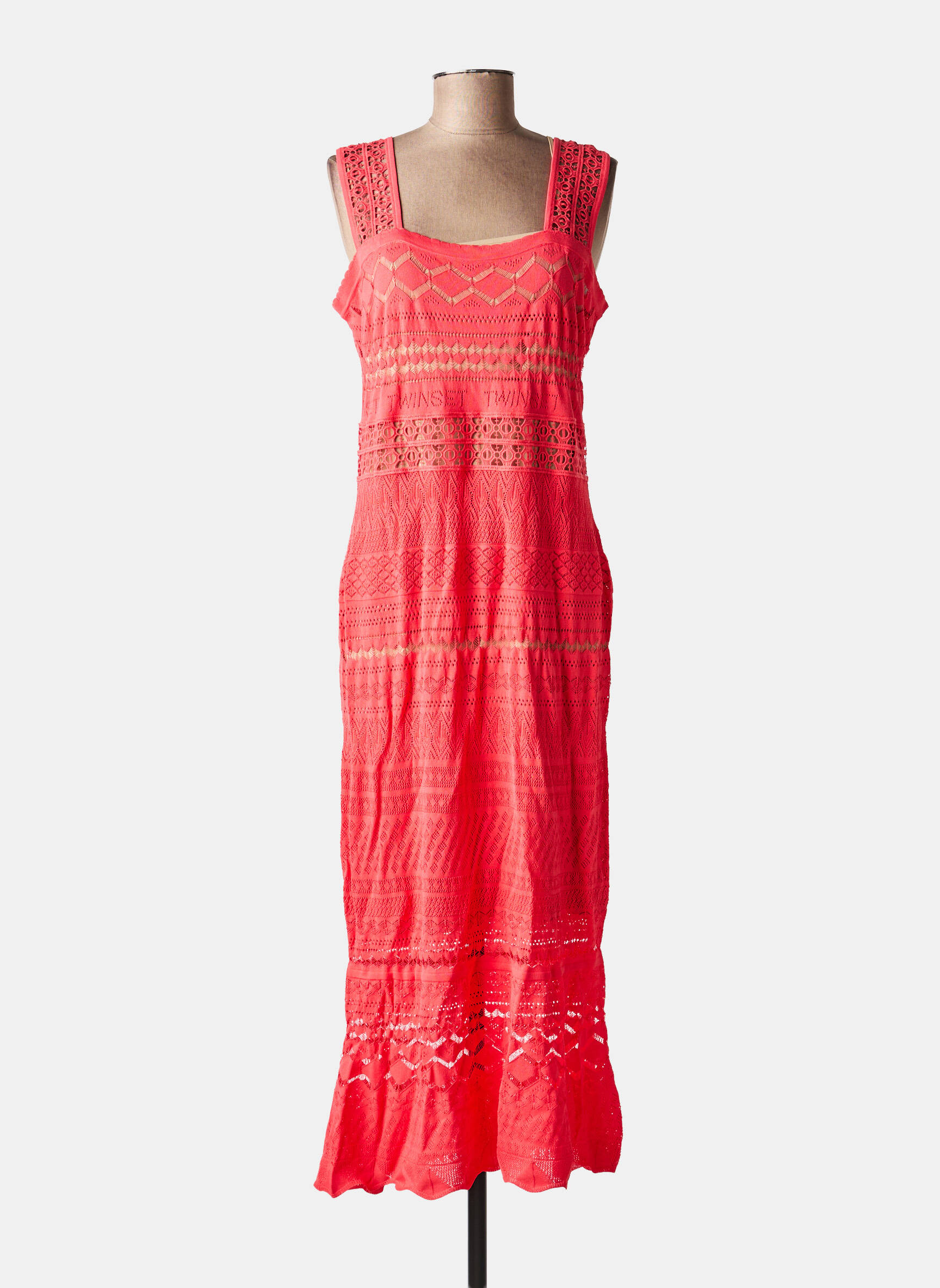 Rochie lungă roz TWINSET femeie