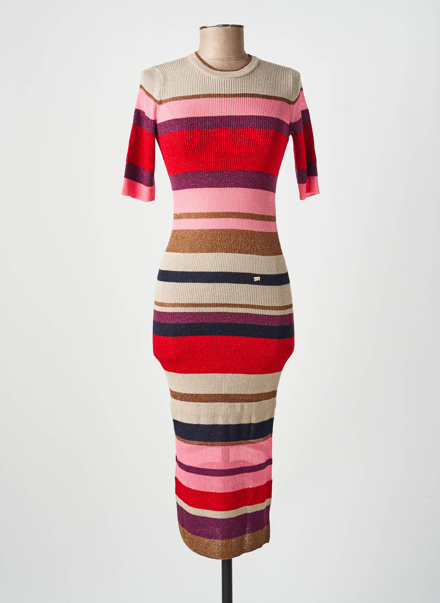 Rochie midi guler rotund roz SONIA RYKIEL femeie