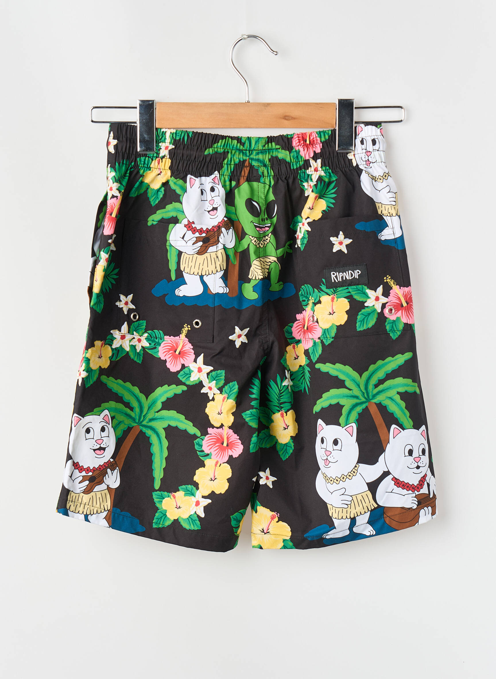 Șort de baie negru RIPNDIP bărbat