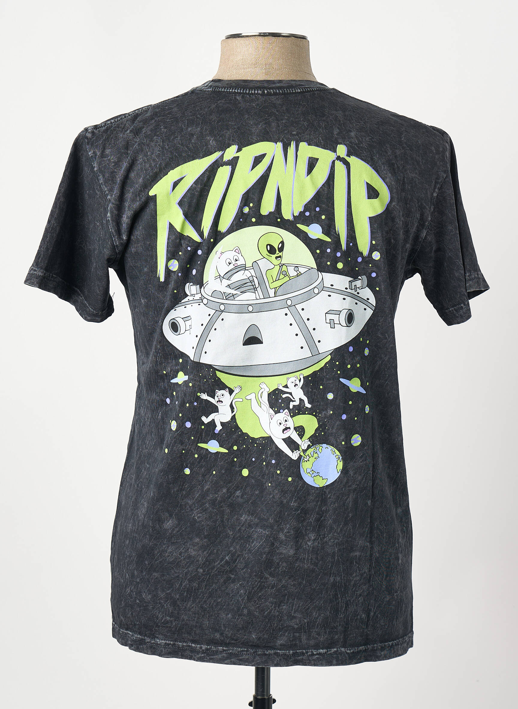 Tricou negru RIPNDIP bărbat